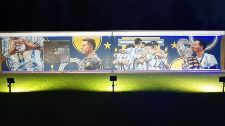 Copa América: la AFA homenajeó a la selección con un mural