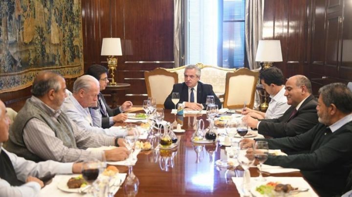 El presidente se reunió con dirigentes de la CGT para articular trabajos en conjunto