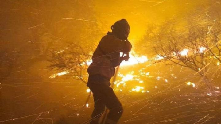 Permanece activo el incendio en la localidad de Tala Cañada