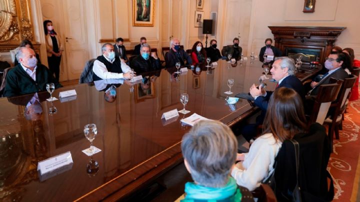 Alberto Fernández presentó a dirigentes de la CGT el proyecto de ley de comités laborales mixtos