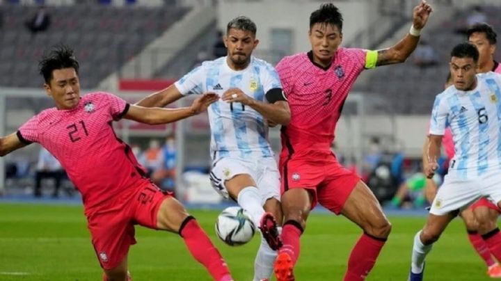 Selección olímpica: empató 2 a 2 con Corea del Sur en su último partido preparatorio