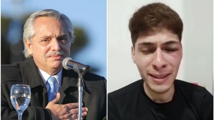 Winfried Fallon Noriega denunció un ataque homoodiante y Alberto Fernández se solidarizó con él
