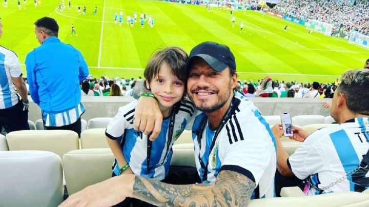 La emoción de Marcelo Tinelli y su hijo Lolo tras el triunfo de la Selección