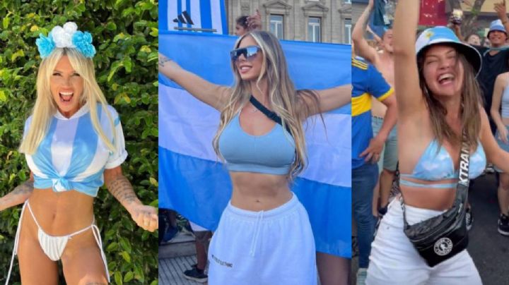 Flor Peña, Romina Malaspina y Sofía Jiménez celebraron en microbikini la Copa del Mundo
