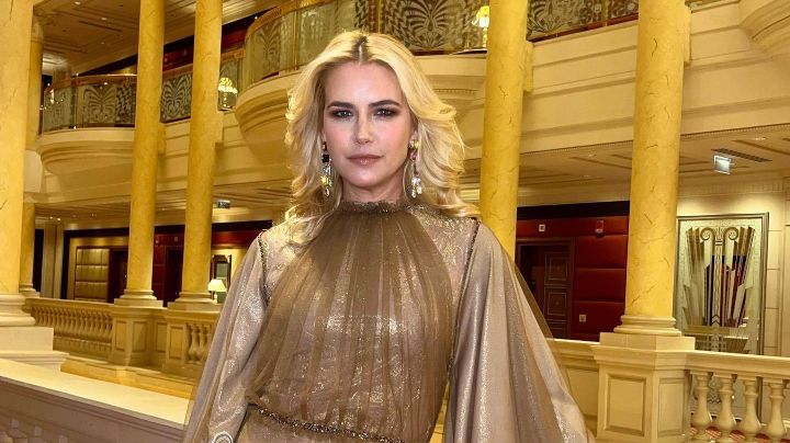 Sofisticado y elegante, así definimos el look de Valeria Mazza en su primer día en Qatar