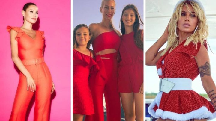 Las famosas argentinas eligieron looks en rojo para festejar la Navidad