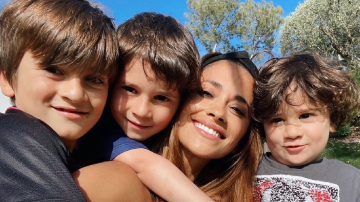 Antonela Roccuzzo vivio un momento mágico con los hijos de Messi