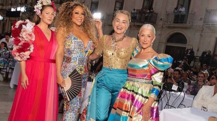Drew Barrymore, Mariah Carey y Sharon Stone brillaron en el desfile de Dolce & Gabbana