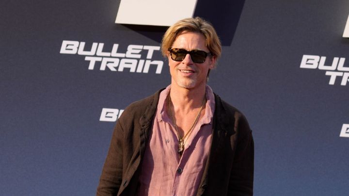 Sorpresivo look de Brad Pitt en la presentación de su nueva película