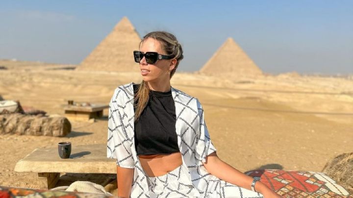 Coni Mosqueira usó un bikini azabache para disfrutar del Nilo