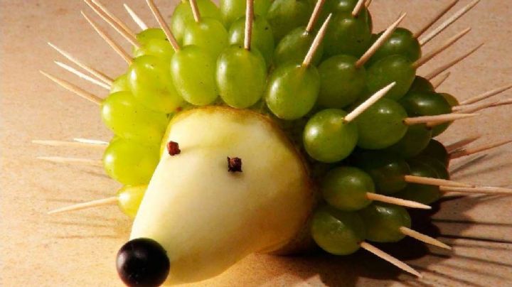 Crea un postre súper divertido solo con peras, uvas y esta idea de bricolaje