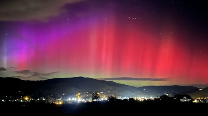 Una tormenta geomagnética provocó auroras boreales en el sur de Europa