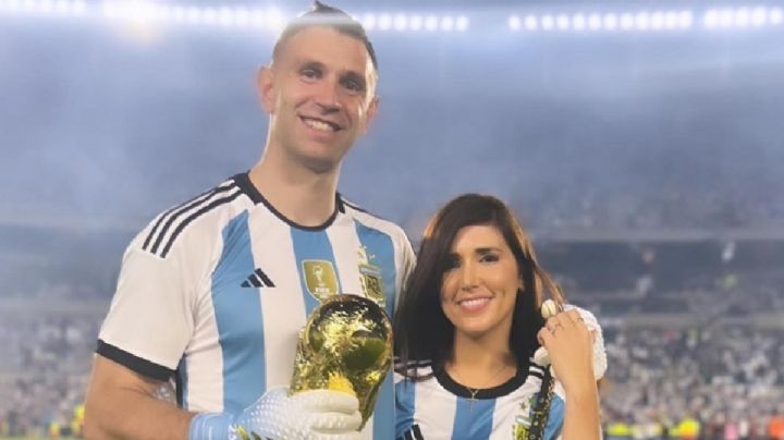 Así vivió la fiesta de los campeones del mundo Mandinha Martínez, la esposa del Dibu Martínez