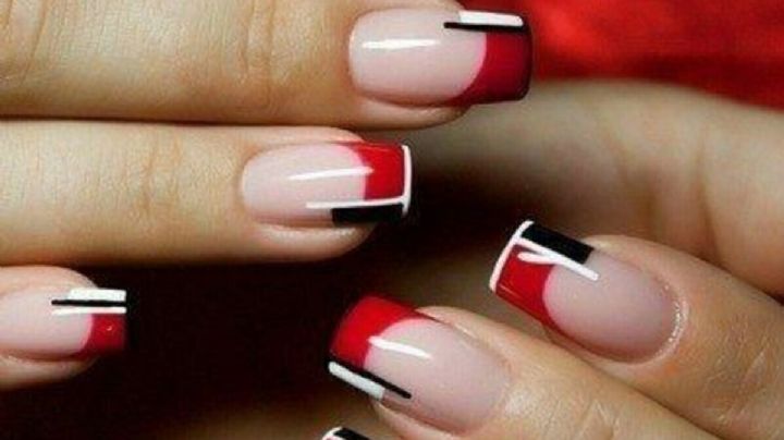 Geometrics nails, 5 creativos diseños de uñas en rojo para lucir manos perfectas