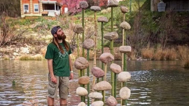 Land art,  increíbles obras de arte hechas con piedras y arena por el escultor Jon Foreman