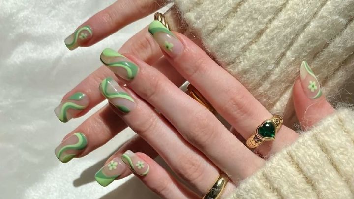 Green tea nails, 4 diseños en un tono exquisito para lograr uñas perfectas