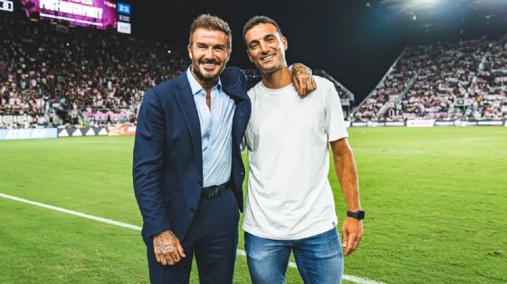 Gracias a Lionel Messi, Scaloni y David Beckham firmaron la paz