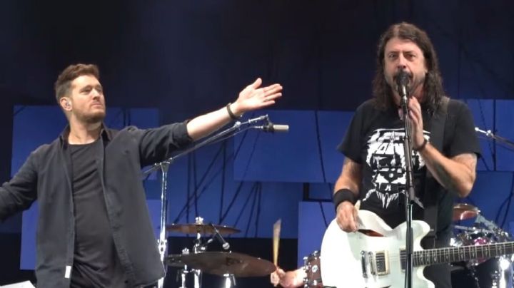 La increíble noche de Michael Bublé junto a los Foo Fighters