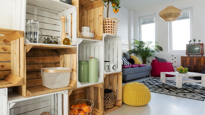 7 ideas muy chic para integrar cajones de fruta en la decoración del hogar