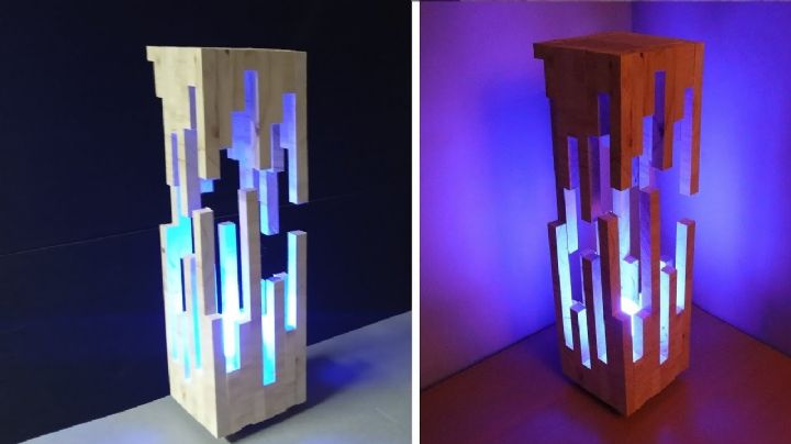 Crea nuevas y decorativas luminarias con listones de madera, pegamento y esta idea de manualidades