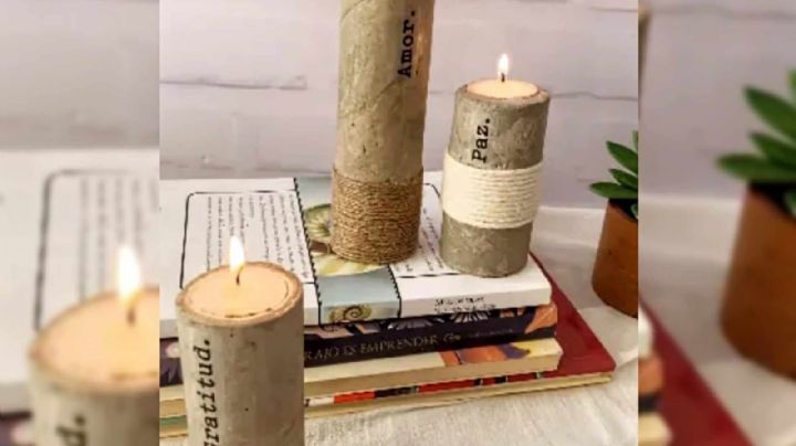 Aprende paso a paso a hacer velas de cemento, ideales para darle un toque personal a la decoración