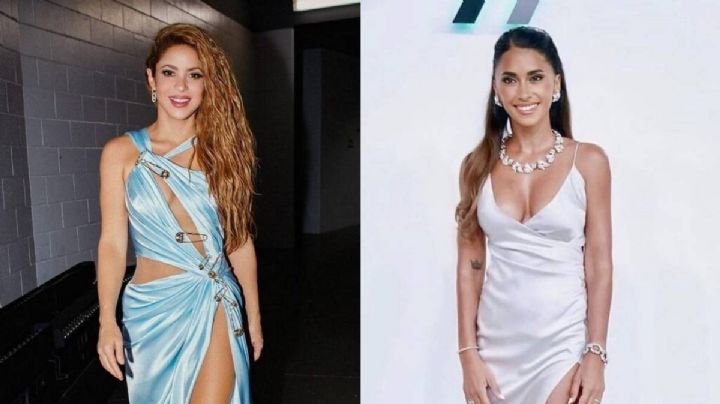 Antonela Roccuzzo quedó impactada con el look griego de Shakira