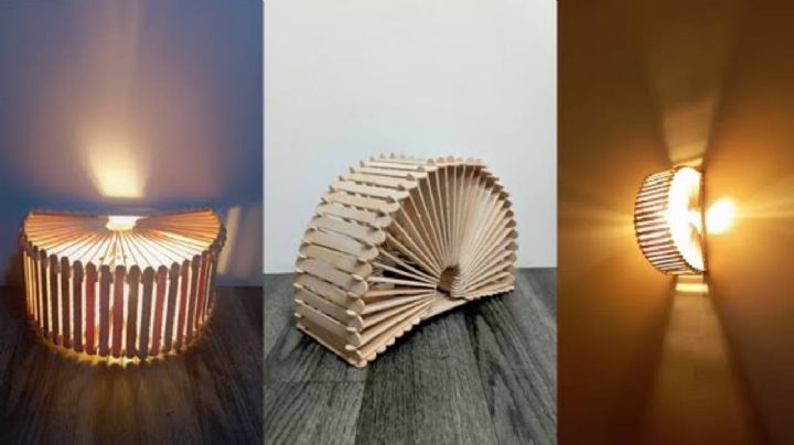 Crea una nueva luminaria para tu hogar con palitos de madera y esta idea de manualidades