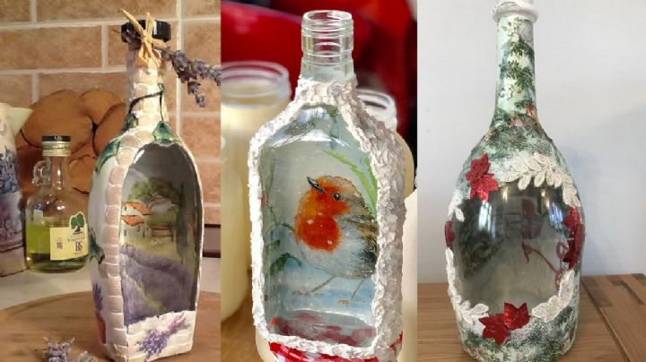 Decoupage invertido, una técnica de manualidades para crear adornos románticos