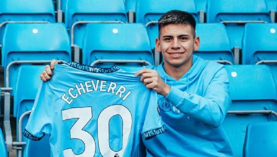 Claudio "Diablito" Echeverri fue presentado como el flamante refuerzo del Manchester City