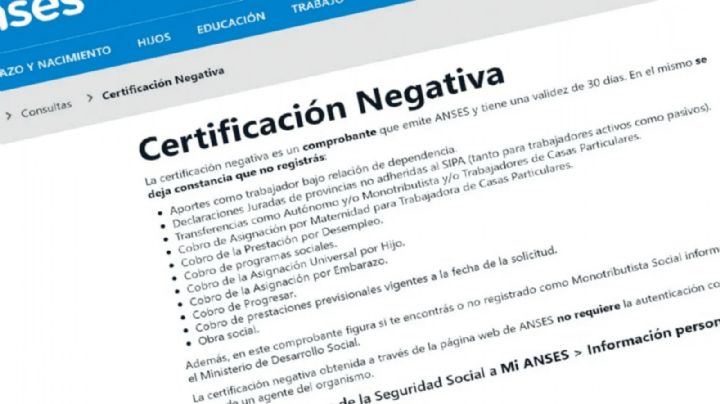 Certificación negativa ANSES: qué es y cómo se tramita