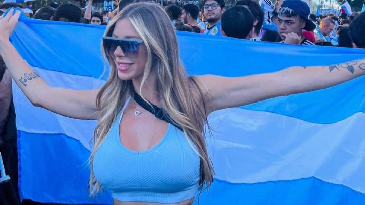 Romina Malaspina compartió postales de su interminable festejo: "Messi te amo"