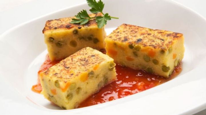 Polenta tricolor con mermelada de tomates, una espectacular y simple receta de Karlos Arguiñano