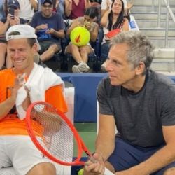En la previa del US Open, Diego Schwartzman y Ben Stiller protagonizaron un divertido momento