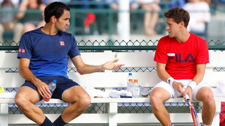 Diego Schwartzman y Roger Federer protagonizaron un divertido momento