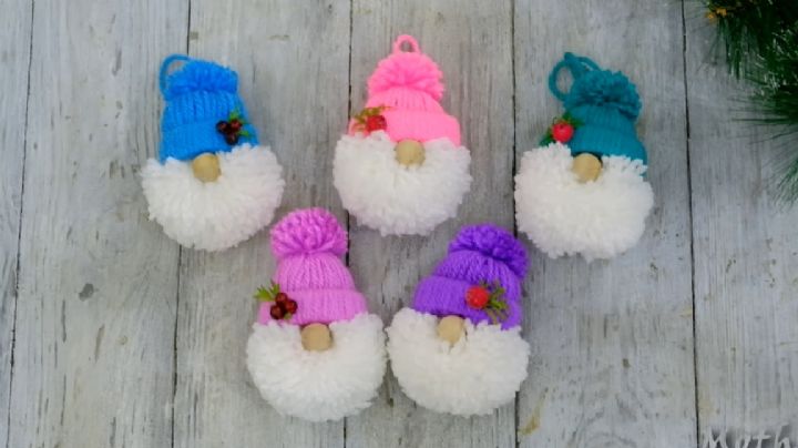 Si tienes cartón y lana con esta idea de manualidades crea hermosos gnomos para el árbol navideño