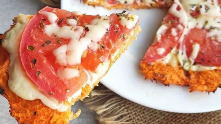 Pizza de zanahoria, una receta sin horno, suave y deliciosa