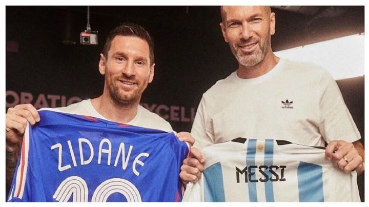 El imperdible mano a mano de Lionel Messi y Zinedine Zidane