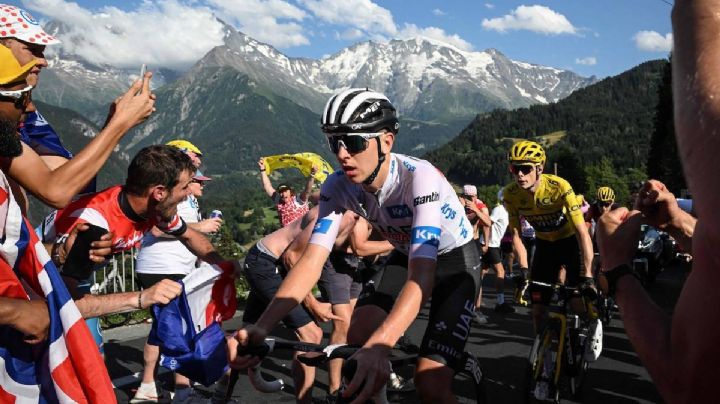 El insólito accidente que provocó un fanático en el Tour de France