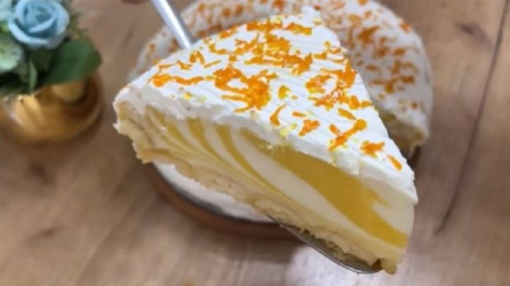 Torta cremosa de naranja, una receta sin horno, fácil y con un resultado delicioso