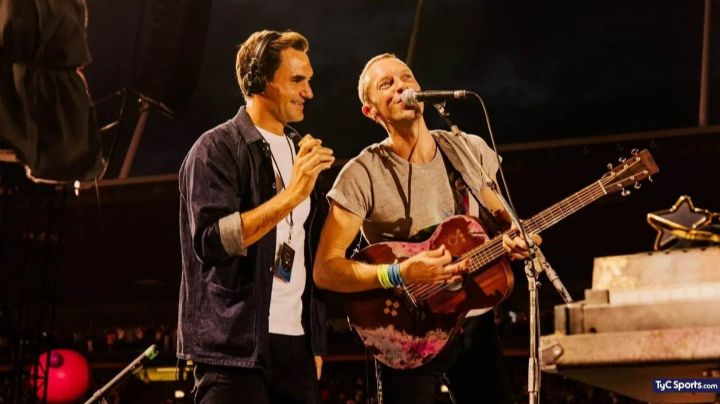 Roger Federer fue la increíble sorpresa de Coldplay