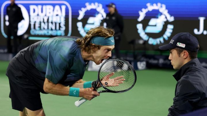 La furia se apoderó de Andrey Rublev en el ATP de Dubái