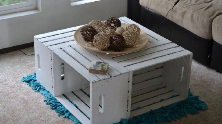 Utiliza cajones de frutas para crear muebles originales que mejoran la decoración
