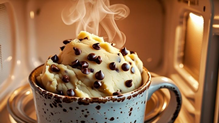 El Postre de la Inmediatez:  la Receta de "Cookie en Taza" que Conquistó el Microondas y las Redes